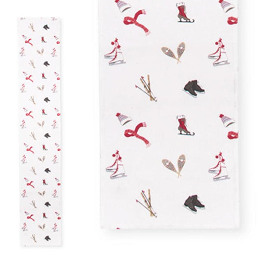 Ice Skates Icons Table Runner