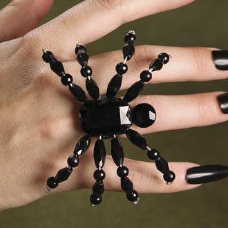 Black Spider Stretchable Ring