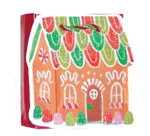 Die-Cut  Gingerbread House Miniature Gift Bags (Pkg/3)