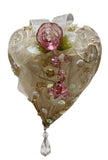 Shabby Chic Heart Ornaments S/2 - A Gifted Solution