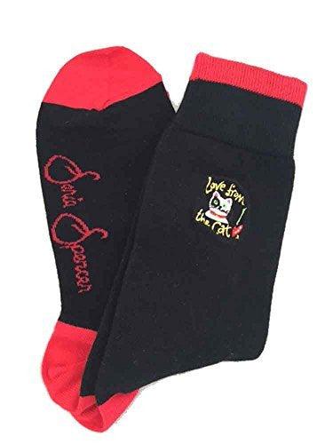 Sonia Spencer Love from the Cat Embroidered Men's Socks