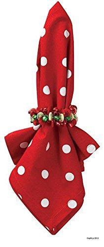 Red and White Polka Dot Cloth Napkins