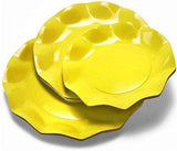 Bright Yellow 10" Scalloped Paper Dinner Plates