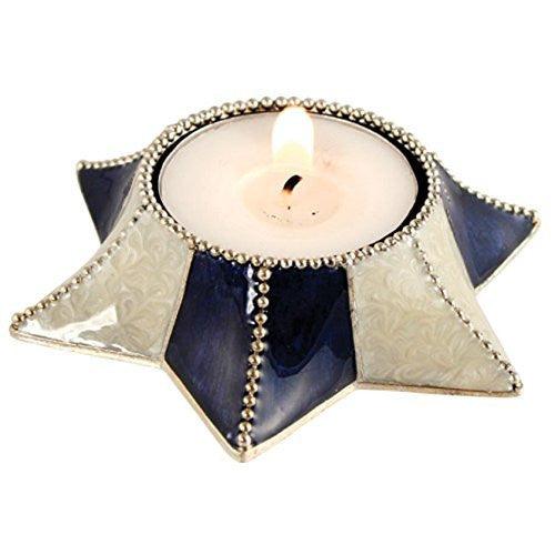 Quest Collection Star of David Travel Shabbat Pewter Candleholder
