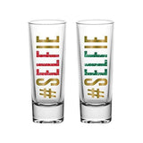 Selfie Red and Green Shot Glasses