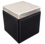 Black Leather Polish Silver Box