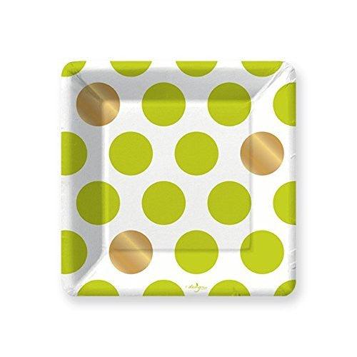 Kenzie Lime Green Paper Salad Dessert Plates (8 count) - A Gifted Solution