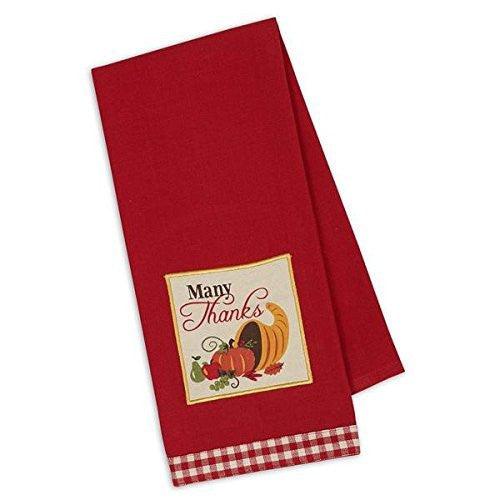 Embroidered Give Thanks Dish Towel