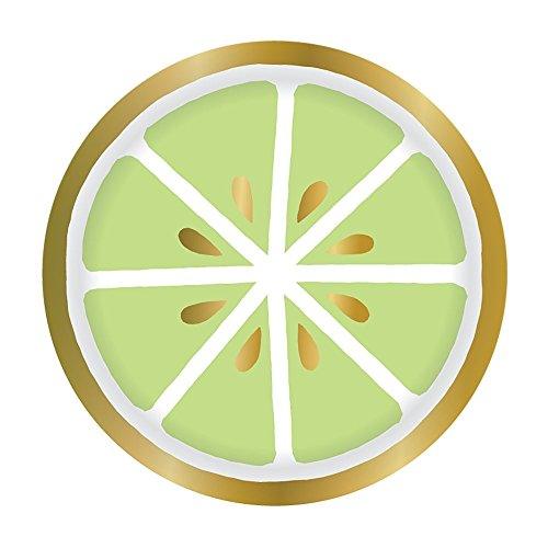 Slant Collection Lime Design Paper Plates
