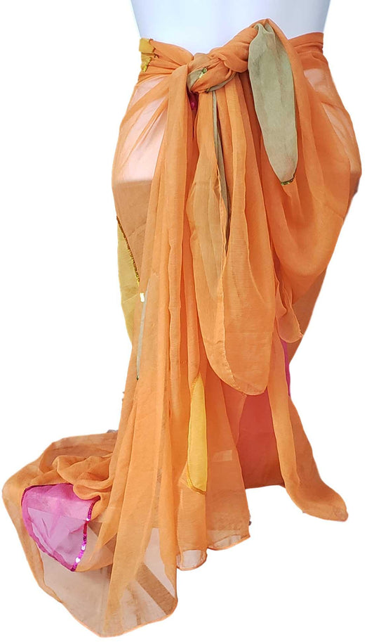 Orange Chiffon Sarong