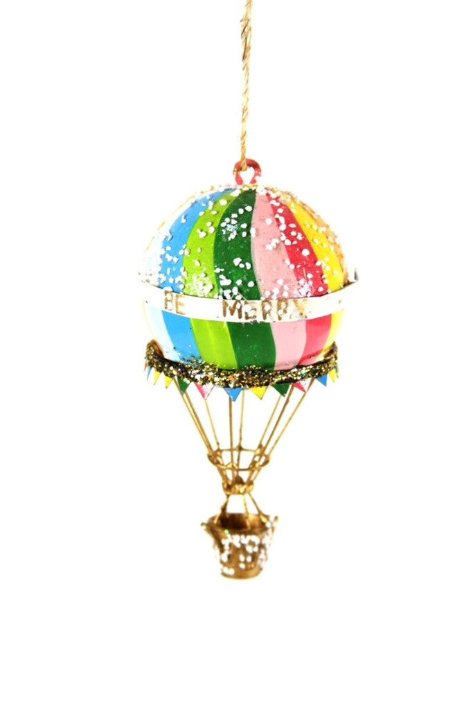 Rainbow Color Hot Air Balloon Ornament