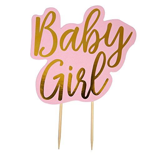 Pattern Works Pink Baby Girl Cake Topper