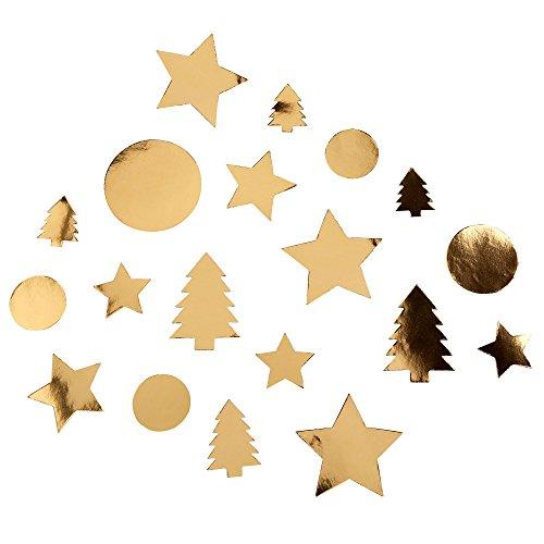 Neviti Dazzling Christmas Gold Foil XL Stars Trees Confetti