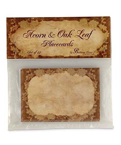 BETHANY LOWE Thanksgiving Acorn and Oak Leaf Print Placecards