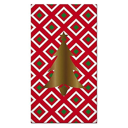 Gold Foil Christmas Tree Buffet Napkins