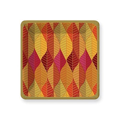 Orange Red Gold Leaves Dessert Paper Plates
