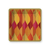 Orange, Red, Gold Gilded Leaves Dessert Paper Plates - A Gifted Solution