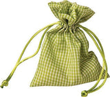 Green Gingham Party Favor Bags