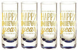 Gold Foil Happy New Year Shot Glasses (Set/4) - A Gifted Solution