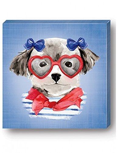 Blue Girly Dog Wall Art