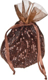 Brown Sequin Organza Favor Bags