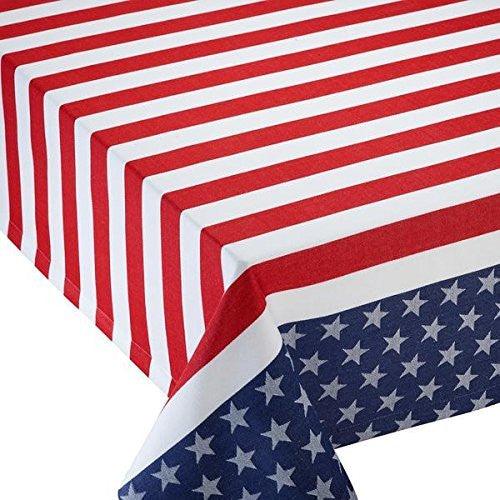 Stars and Stripes Red White and Blue Jacquard Tablecloth