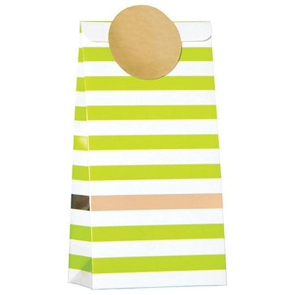 Lime Green Stripe Gift Bag