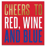 Red Wine Blue Paper Beverage Napkins