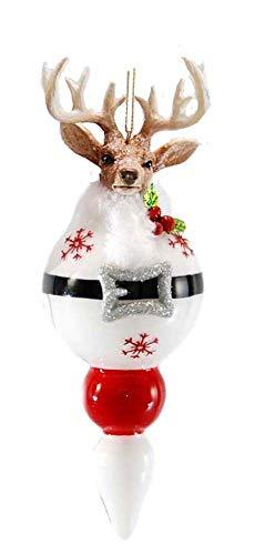 Robert Stanley Glass Reindeer Christmas Ornament Set - 2 Pieces EXQUSITE!!