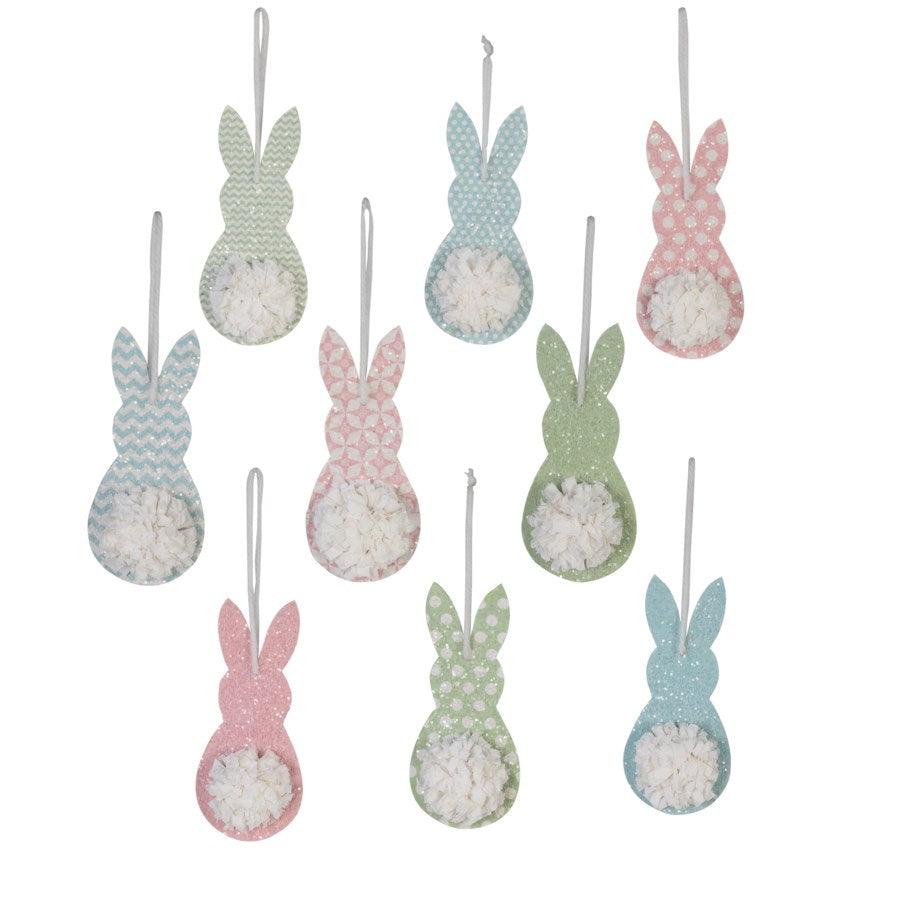 Happy Tails Bunny Ornament Set of 9