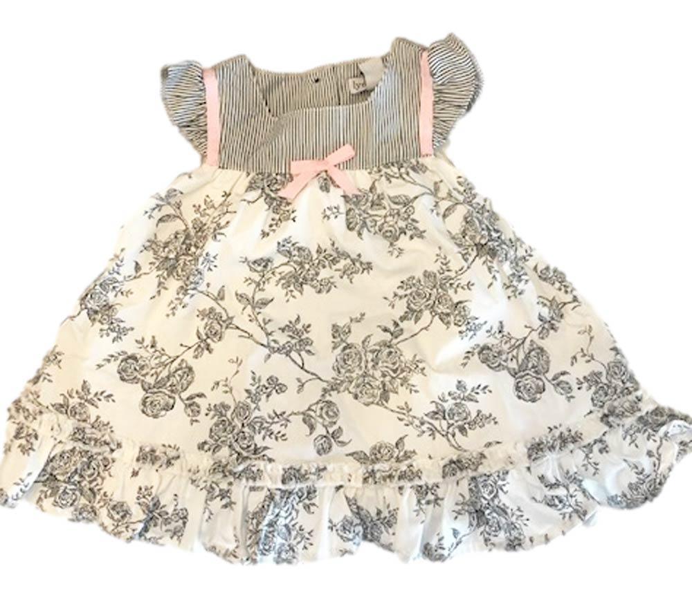 Black and White Toile Infant Dress 6 mo