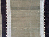 SARO Taupe and Ivory Pearl Duponi Silk Placemats - Set of 2