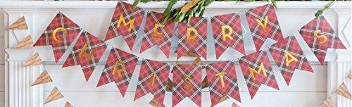 Tartan Pattern Letter Christmas Banner