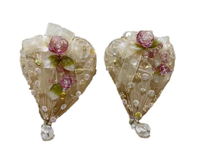 Shabby Chic Heart Ornaments