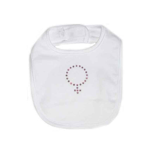 Color Crystal Gender Symbol Baby Bib