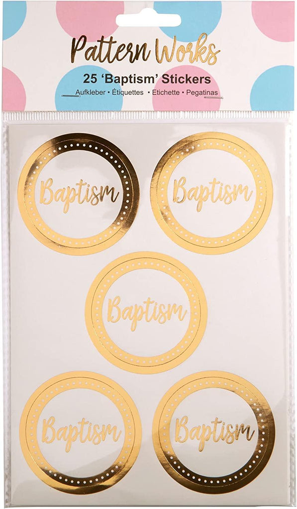 Neviti Pattern Works Gold Foil Baptism Stickers