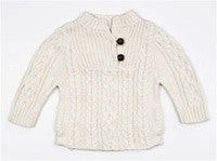 Beige Pull-Over Baby Sweater