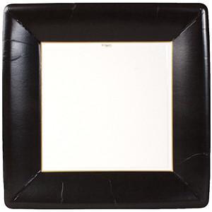 Caspari Black Square Dinner Paper Plates