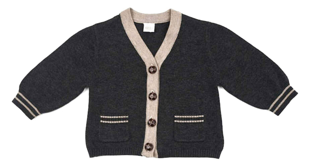 EGG Baby Charcoal Knit Infant Cardigan 6-12 months