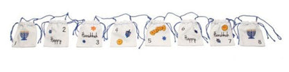 Embroidered 8 Day Pouches Hanukkah Banner - A Gifted Solution