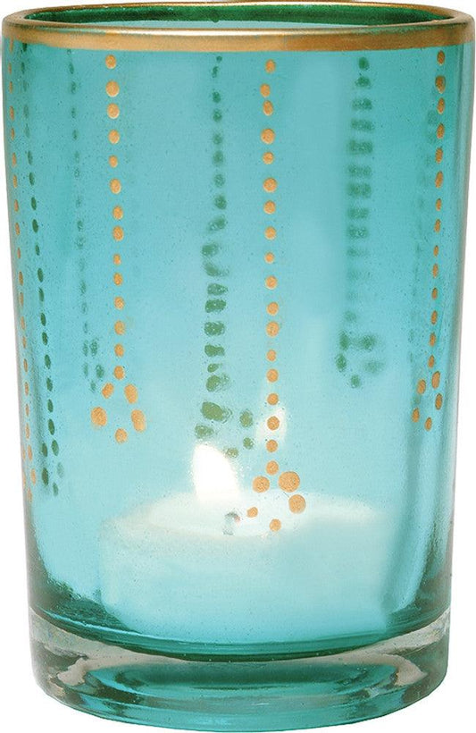 Gilded Color Glass Tealight Candle Holder - A Gifted Solution