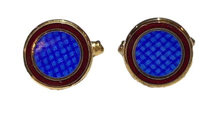 Blue and Maroon Cufflinks