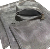Silver Mesh Carryall Zipper Bags (Set/4)