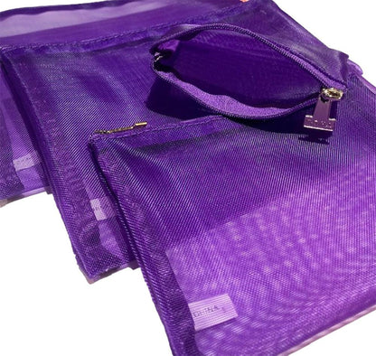 Purple Mesh Zipper Bags (Set/4) - A Gifted Solution