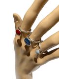 Sterling Silver and Enamel Triple Cluster Rings - A Gifted Solution