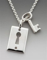 Sterling Silver Lock and Key Necklace