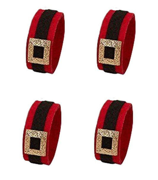 Santa Belt Felt Napkin Rings