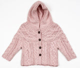 Egg Baby Pink Cable Knit Infant Cardigan 6-12 month - A Gifted Solution