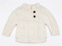 Ivory Cable Knit Pull-Over Sweater