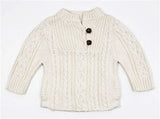 Ivory Cable Knit Pullover Sweater